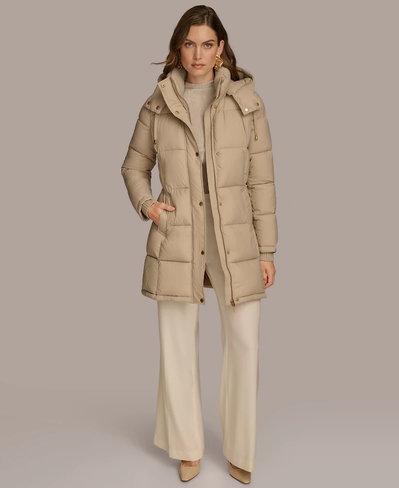 Donna Karan New York Women's Hooded Puffer Coat