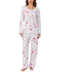 Eileen West Women's Brushed Cotton Jersey Long Sleeve Pajama Set