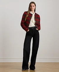 Lauren Ralph Women's Plaid Long Sleeve Jacket