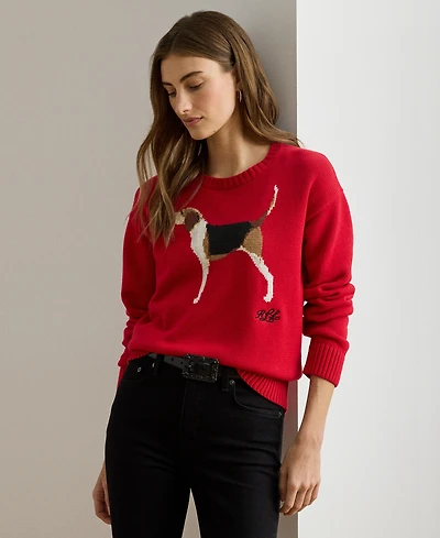 Lauren Ralph Women's Cotton Dog Sweater