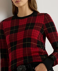 Lauren Ralph Lauren Women's Plaid Long Sleeve Sweater