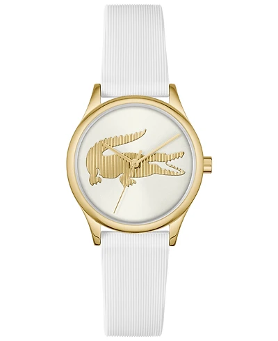 Lacoste Women's Crocodelle White Silicone Strap Watch, 30mm
