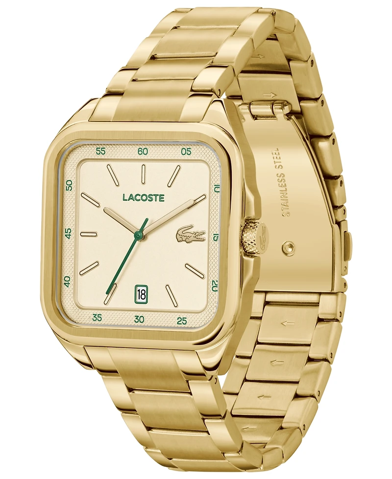 Lacoste Men's Gold Tone Stainless Steel Bracelet Watch, 39mm