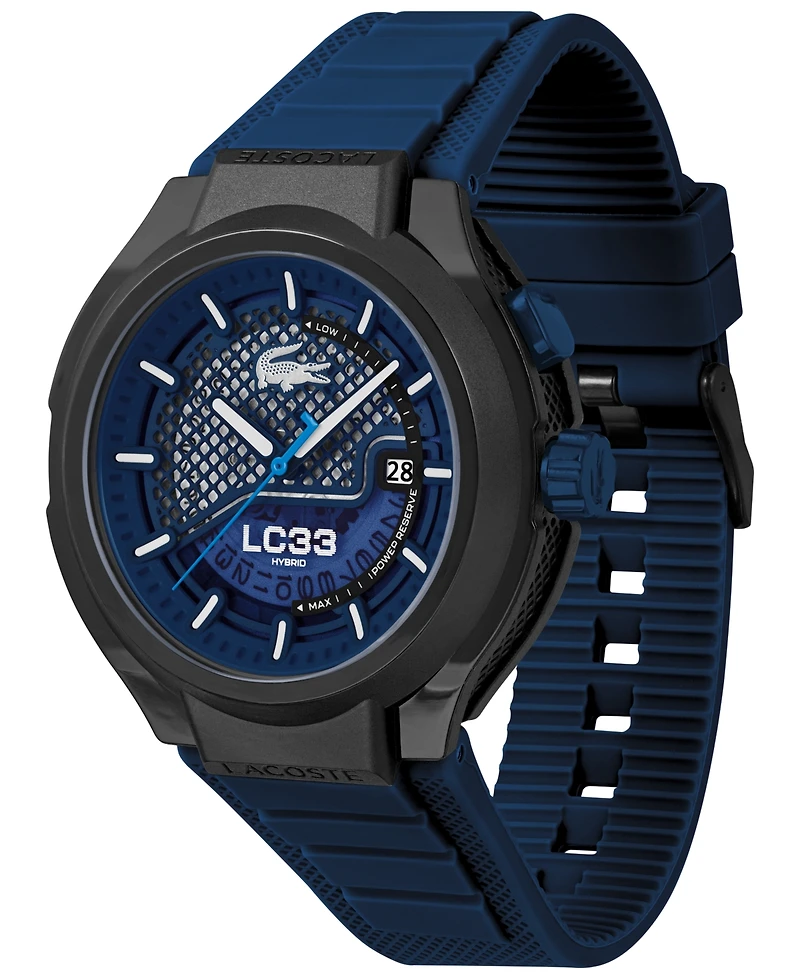 Lacoste Men's LC33 Mech Hybrid Automatic Silicone Strap Watch