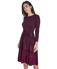 Jessica Howard Women's Placement Print Fit and Flare Dress