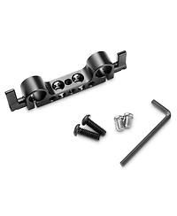 SmallRig Baseplate with Dual 15mm Rod Clamp - Bundle With SmallRig 15mm Black Aluminum Alloy Rod Pair, M12 Thread 12"