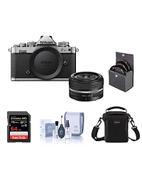 Nikon Z fc Dx-Format Mirrorless Camera with Nikkor Z 28mm f/2.8 (Se) Lens Bundle with 64GB Sd Card, Shoulder Bag, Filter Kit, Cleaning Kit