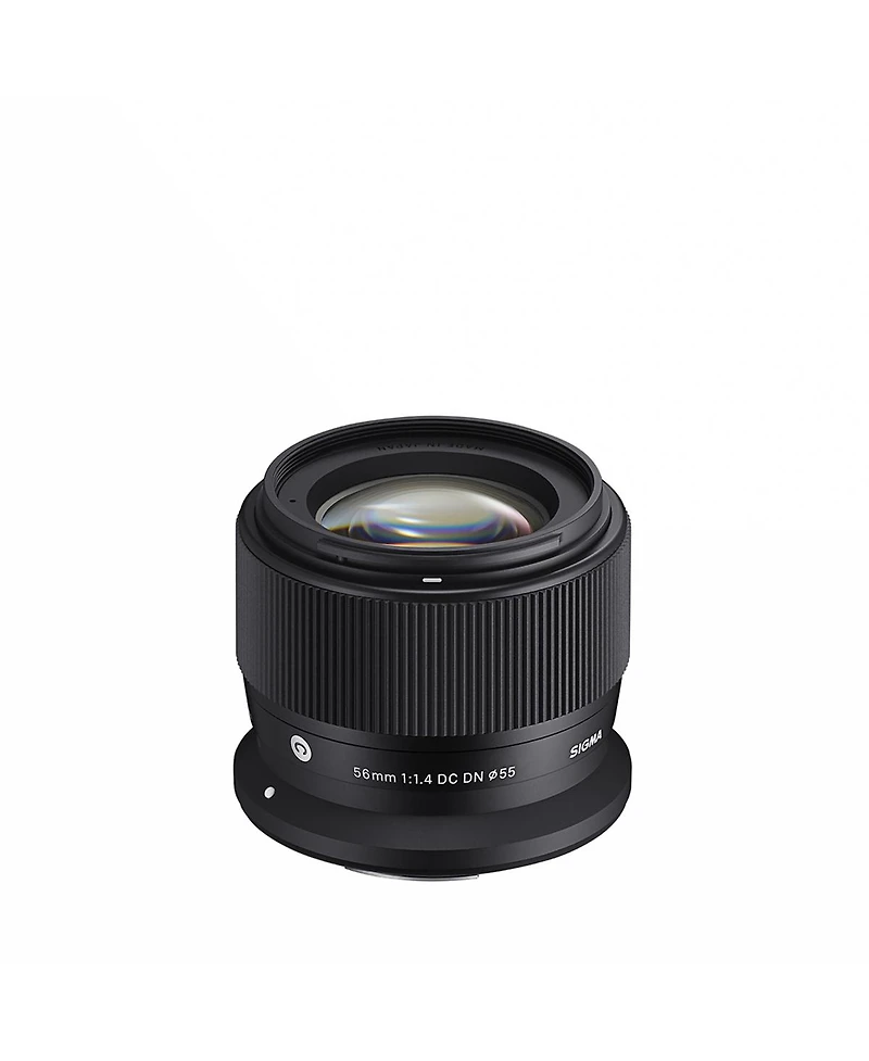 Sigma 56mm f/1.4 Dc Dn Contemporary Lens for Canon Rf,Bundle with Neoprene Lens Pouch, 55mm Filter Kit, Lens Cap Tether and Cleaning Kit