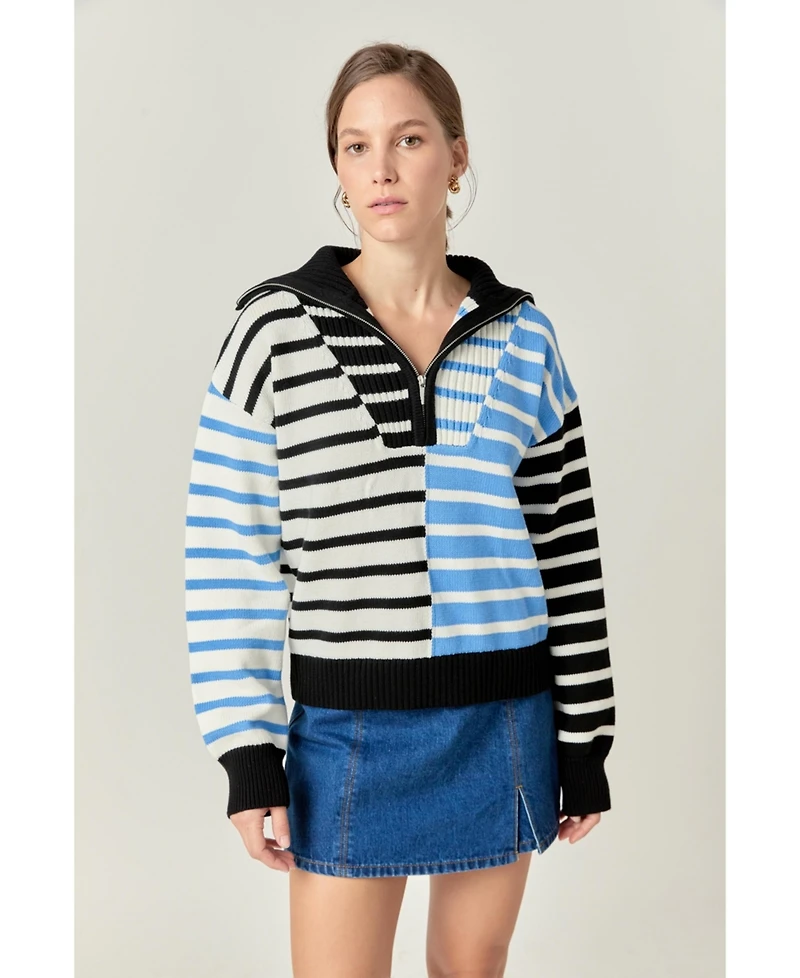 English Factory Women's Multi Stripe Knit