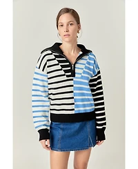 English Factory Women's Multi Stripe Knit