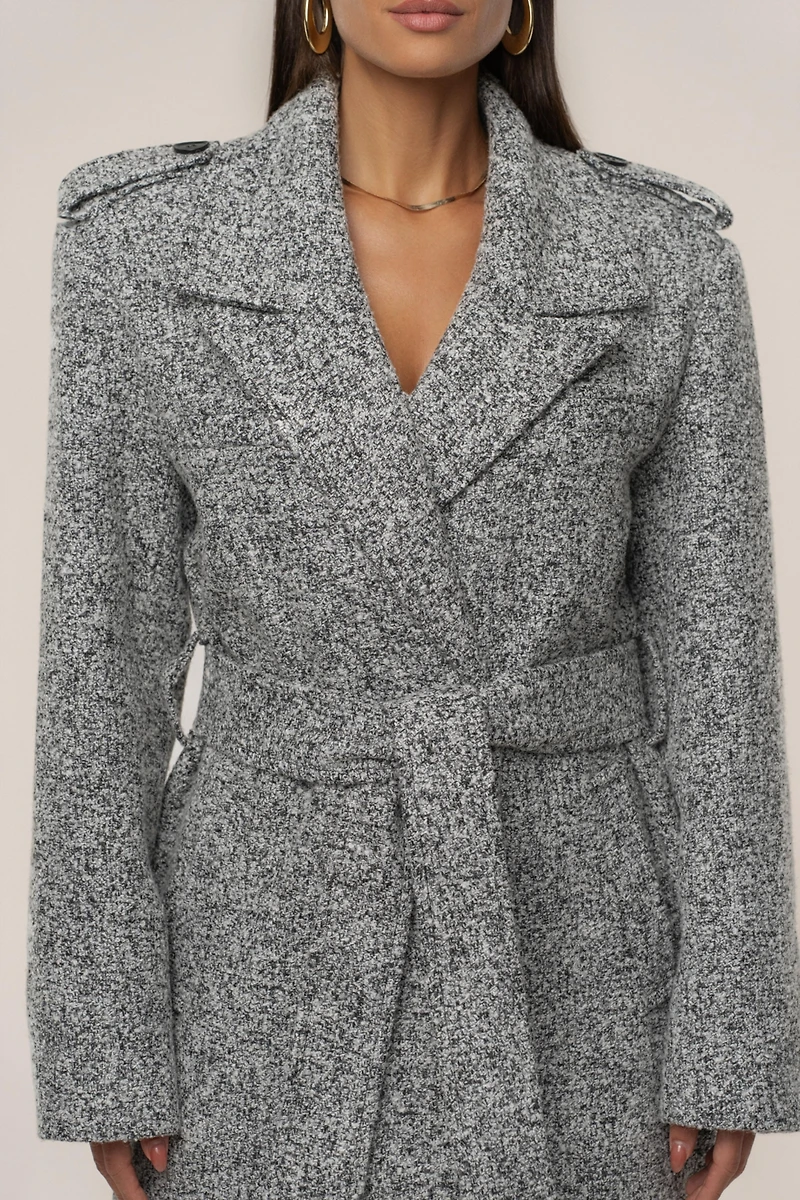 Jluxlabel Women's Savannah Belted Tweed Coat