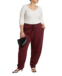 Eloquii Elements Women's Plus Size Barrel Leg Sweatpant