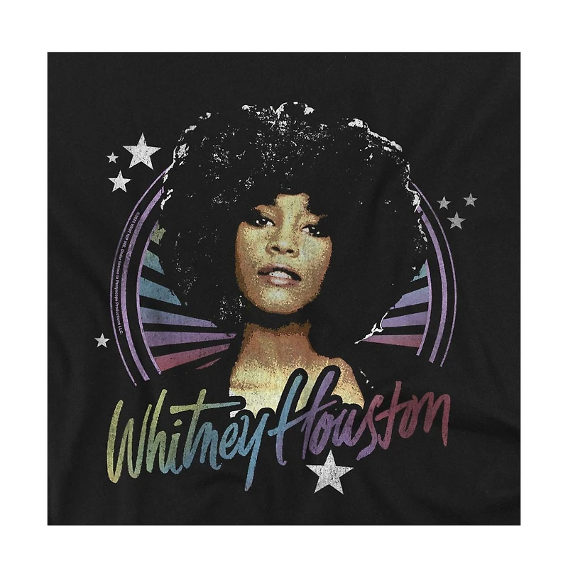 Logovision Men's Whitney Houston Color Burst T Shirt