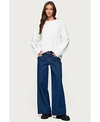 Edikted Women's Cyrus Henley Oversized Top
