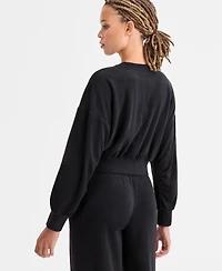 Id Ideology Women's Butter Fleece Cropped Sweatshirt, Macy's Exclusive