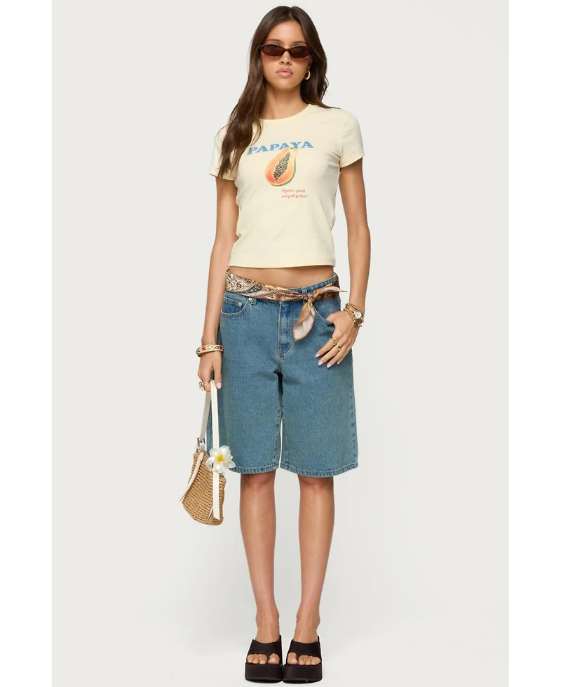 Edikted Womens Papaya T Shirt