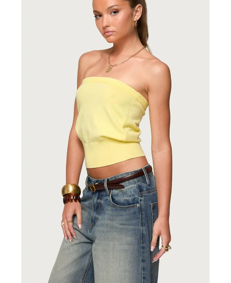 Edikted Women's Philipa Strapless Knit Top