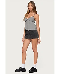 Edikted Women's Orietta Striped Babydoll Top