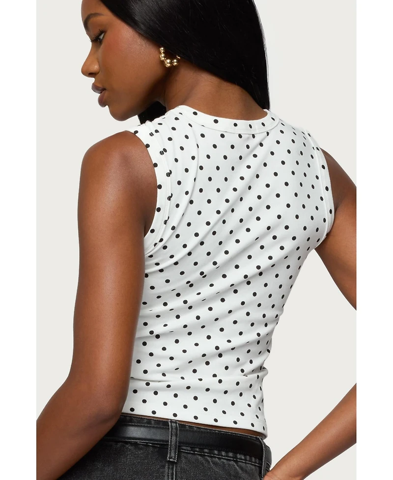 Edikted Women's Rosalind Polka Dot Tank Top