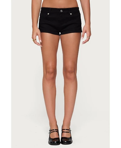 Edikted Women's Jagger Low Rise Denim Shorts