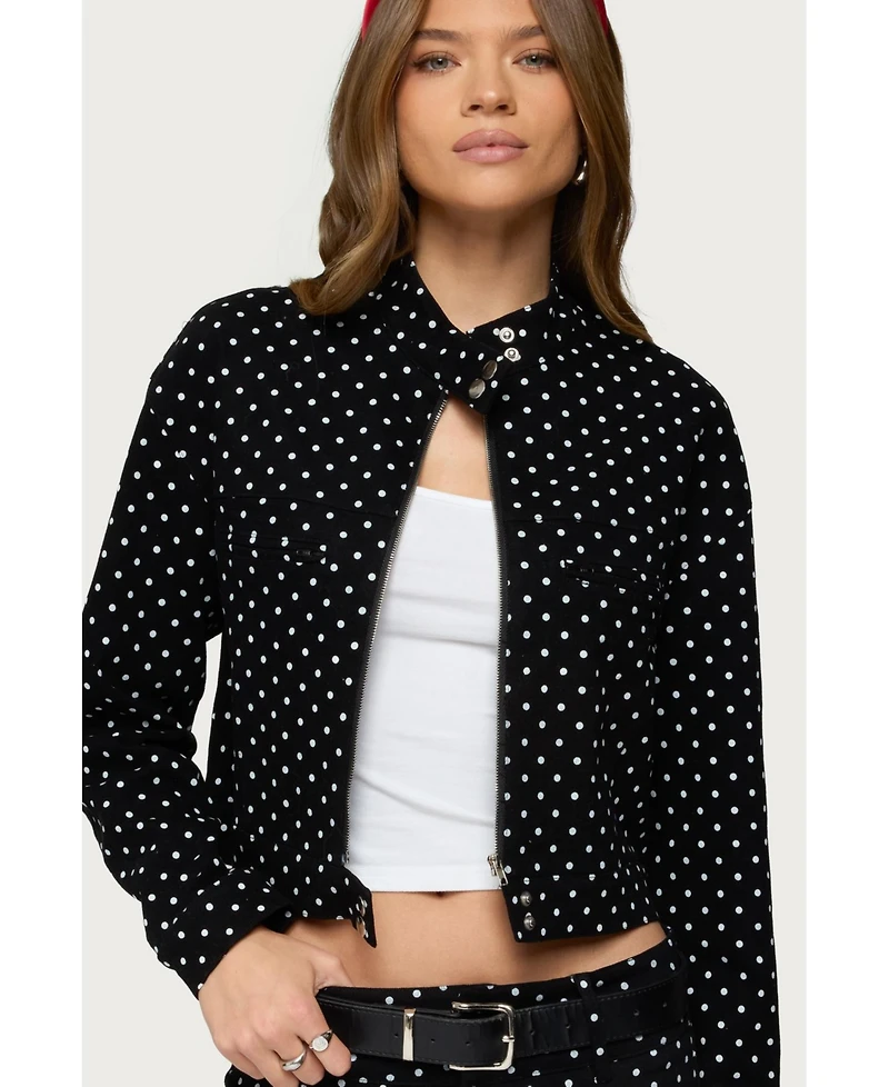 Edikted Women's Tabitha Polka Dot Jacket
