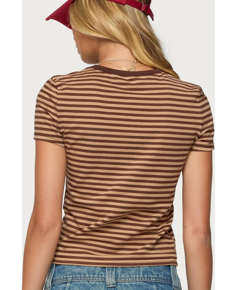 Edikted Women's Nessie Striped T Shirt