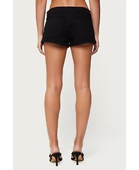 Edikted Women's Charm & Grommet Denim Shorts