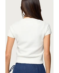 Edikted Womens Coreen Button Up Knit Cardigan