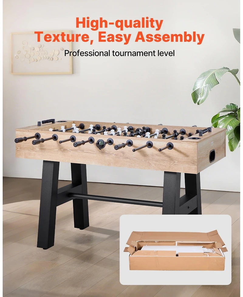 Slickblue Foosball Soccer Game Table Standard Size for Indoor Home or Game Room