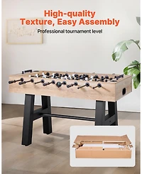 Slickblue Foosball Soccer Game Table Standard Size for Indoor Home or Game Room