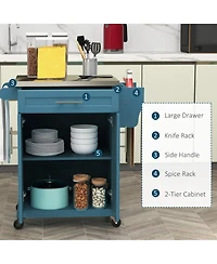 Wooden Kitchen Storage Cabinet with Adjustable Shelves for Organized Kitchen Space