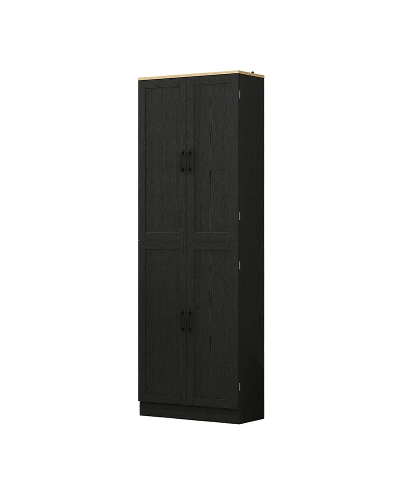 Slickblue Modern Wooden Kitchen Storage Cabinet with Doors for Pantry and Dining Room Essentials