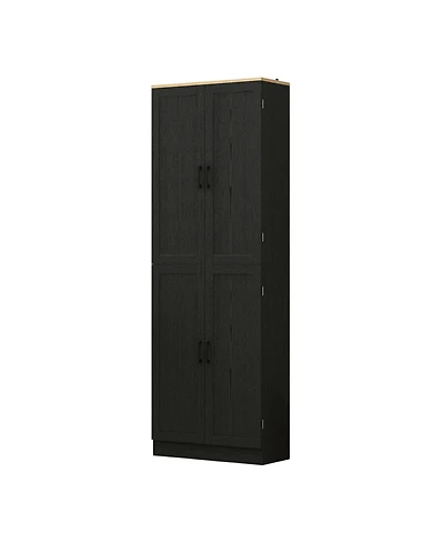 Slickblue Modern Wooden Kitchen Storage Cabinet with Doors for Pantry and Dining Room Essentials