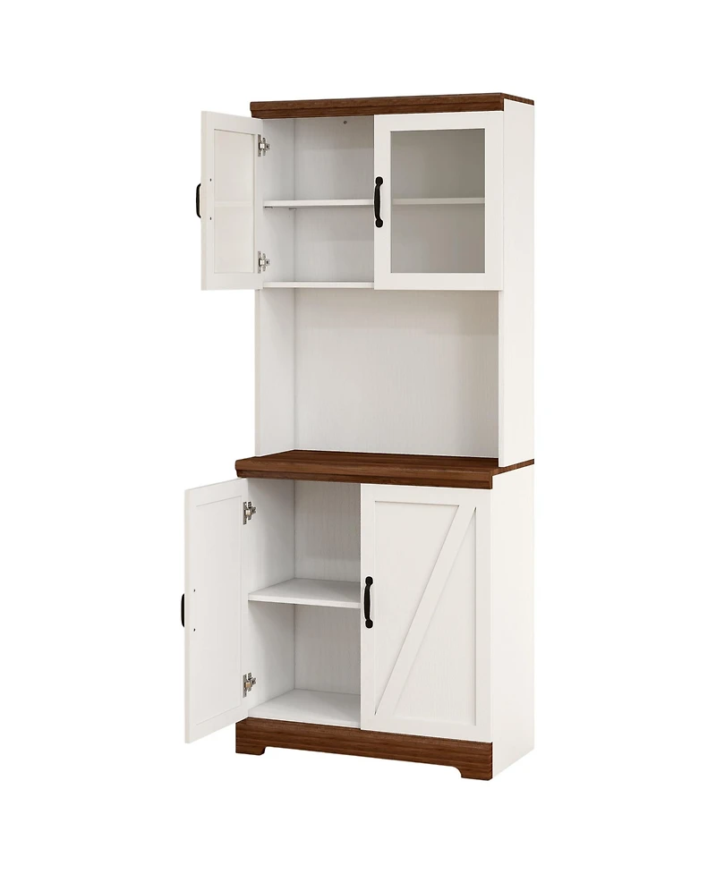 Slickblue Modern Wooden Kitchen Storage Cabinet for Pantry and Dining Room Organization
