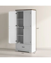 Slickblue Modern Kitchen Storage Cabinet Durable Design for Pantry and Cooking Essentials
