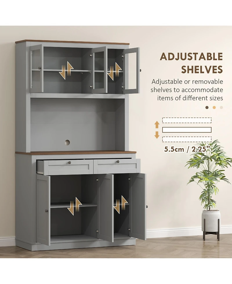 Slickblue Multi-Purpose Kitchen Storage Cabinet for Utensils, Appliances, and Pantry Items