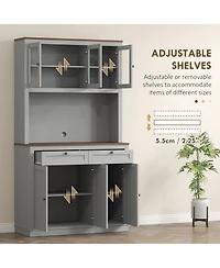 Slickblue Multi-Purpose Kitchen Storage Cabinet for Utensils, Appliances, and Pantry Items