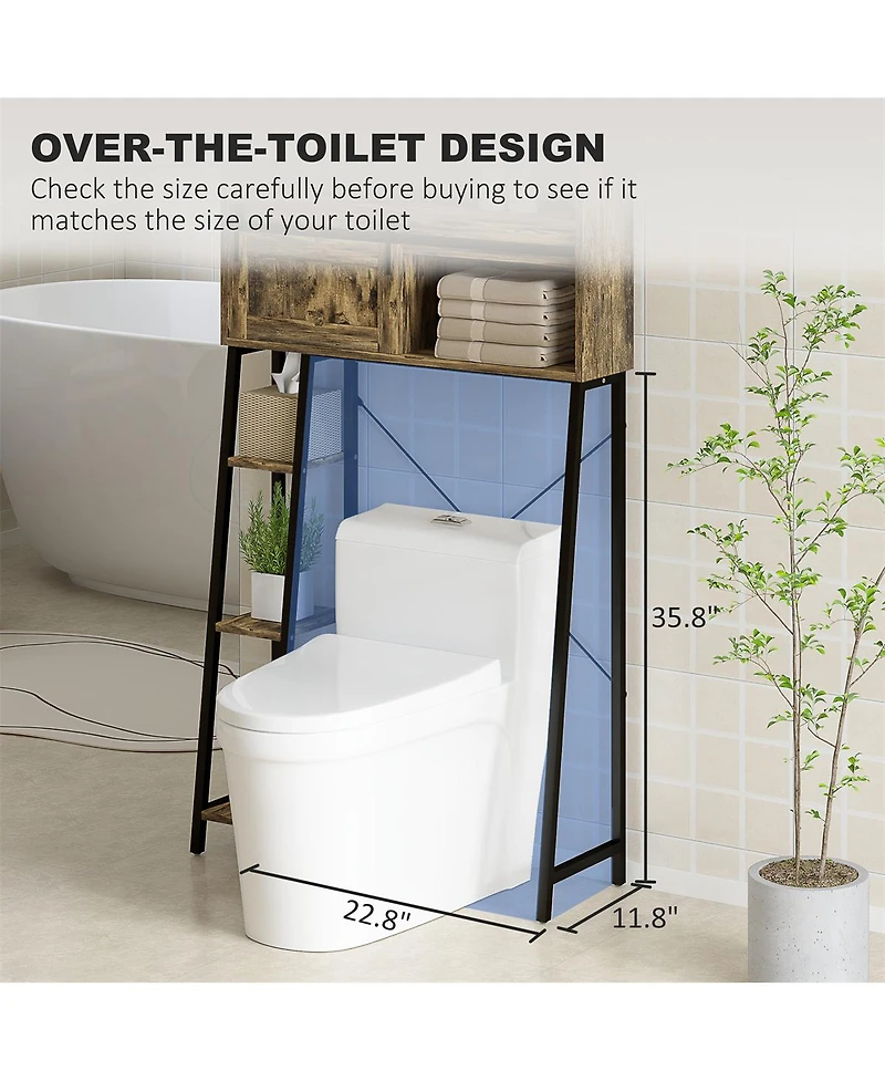 Slickblue Over the Toilet Storage Cabinet with Shelves for Bathroom Organization and Space Saving