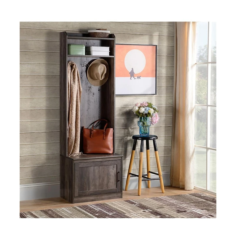 Slickblue Tall Slim Shoe Storage Cabinet for Organizing Footwear in Compact Spaces