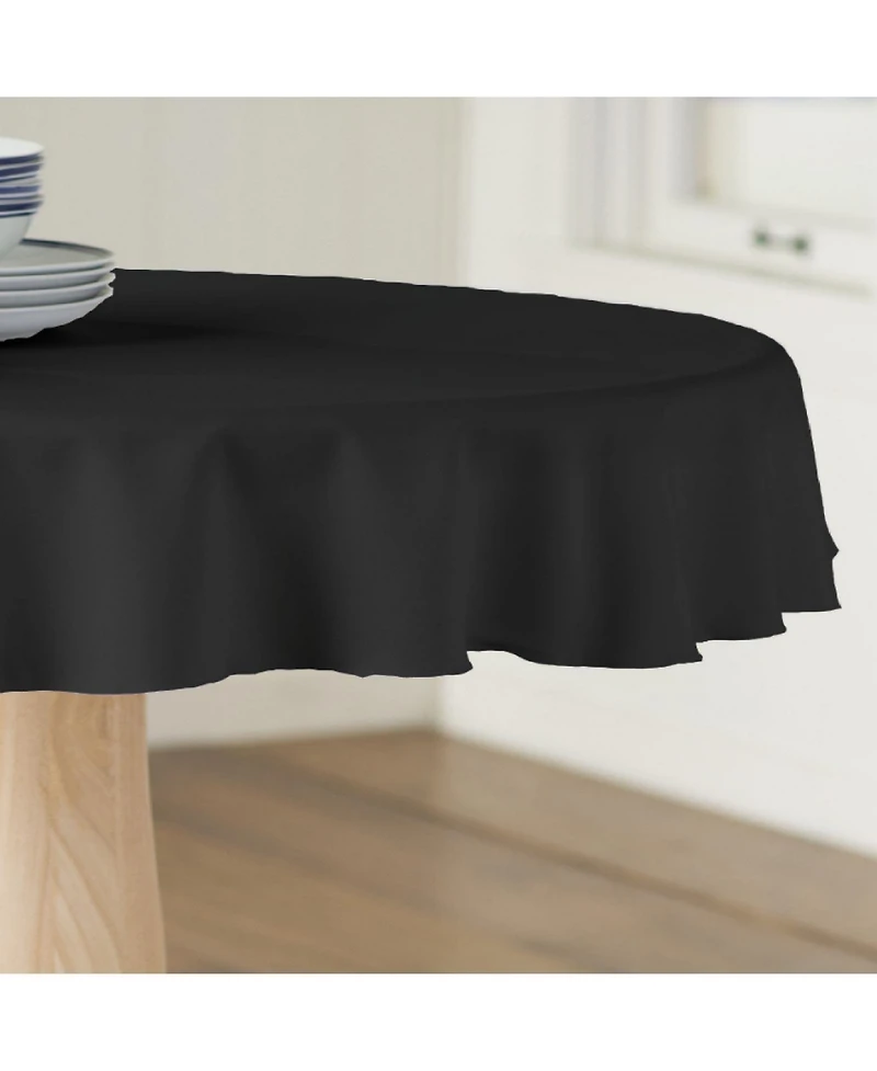 Event-Ready Round Tablecloth – Elegant Polyester Poplin for Formal Dinners & Occasions