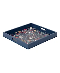 Set of 2 Holiday Trays – Pine Tree and Berry Design for Festive Table Decor or Entertaining