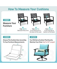 Aoodor Dining Chair Seat Cushion 23” W x 25.6” D 5.1” H,cushion for Indoor&Outdoor 20” D. (2 Back 2 Seate