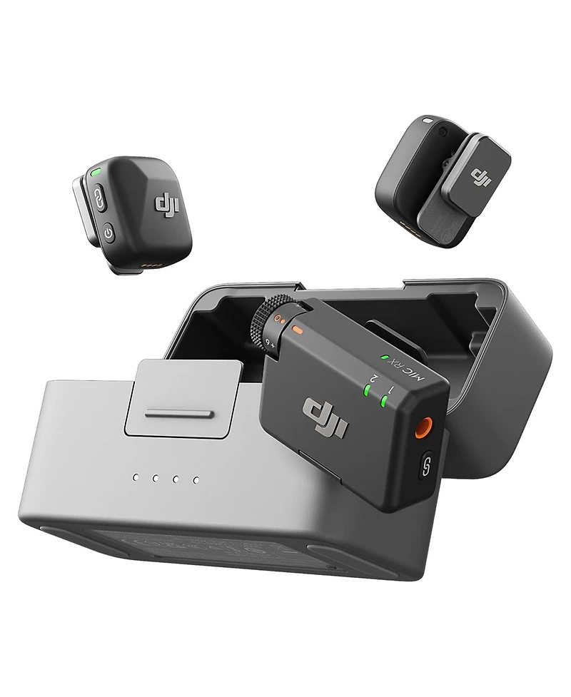 Dji Mic Mini 2.4GHz 2-Person Clip-On Digital Wireless Microphone System with Charging Case