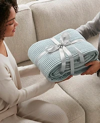 Madison Park Waffle Weave Cotton Blanket