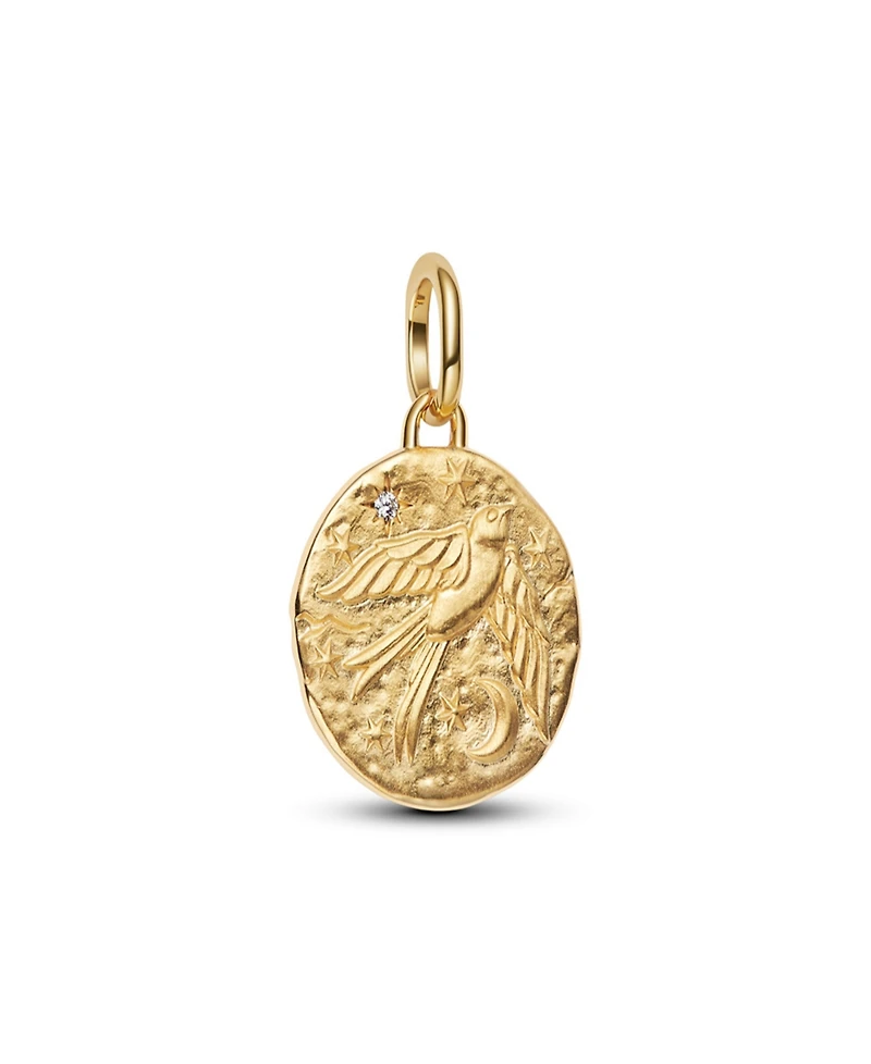 Pandora Gold Plated Swallow Medallion Charms