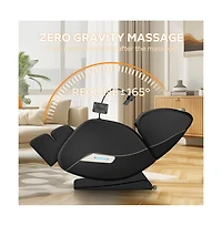 Full Body Massage Chair with Heat & Air Compression, Zero Gravity Recliner with Foot Rollers, Bluetooth & Led Lights-Maison Boucle