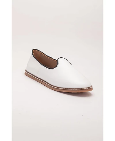 Epilogue Shoes Dalya Leather Slip On Flats (Women)