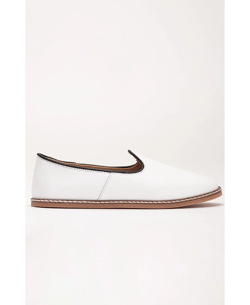 Epilogue Shoes Dalya Leather Slip On Flats (Women)
