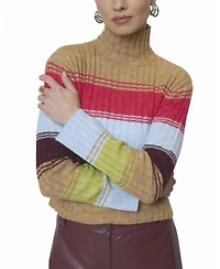 Central Park West Women's Marley Ribbed Gradient Stripe T-Neck
