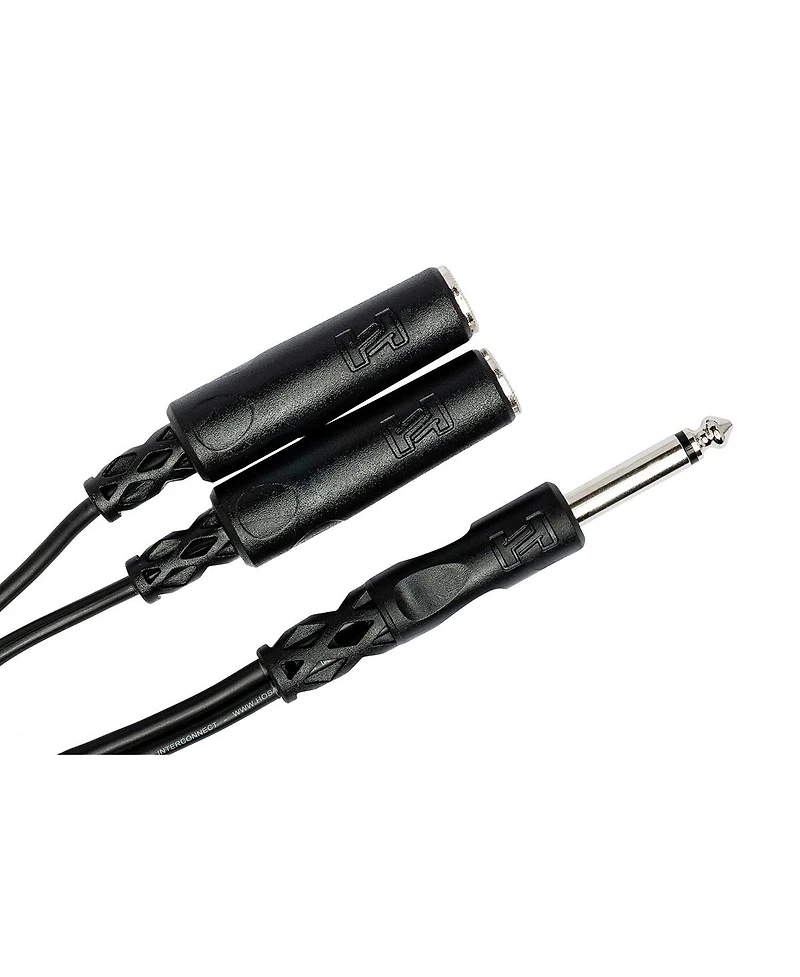 Hosa Technology 6" Mono 1/4" Male to Two Mono 1/4" Female Y-Cable